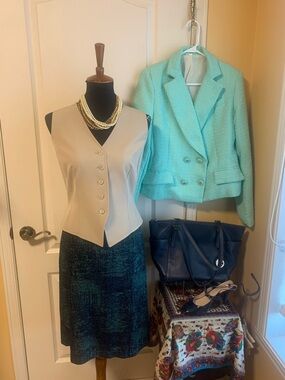 NWT Nine West Iridescent Sparkly pencil skirt